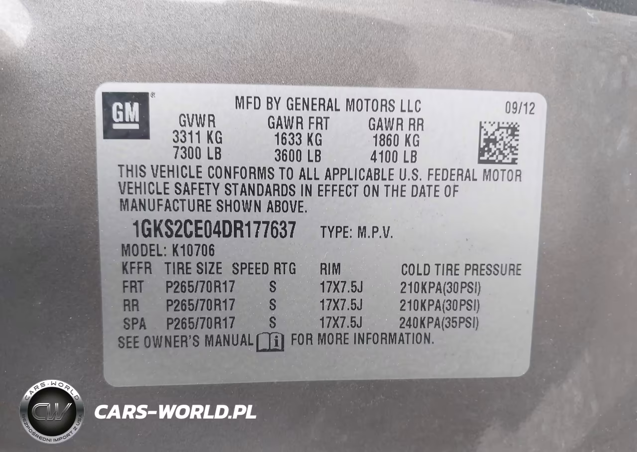 2013 GMC Yukon Slt VIN:1GKS2CE04DR177637 - 9