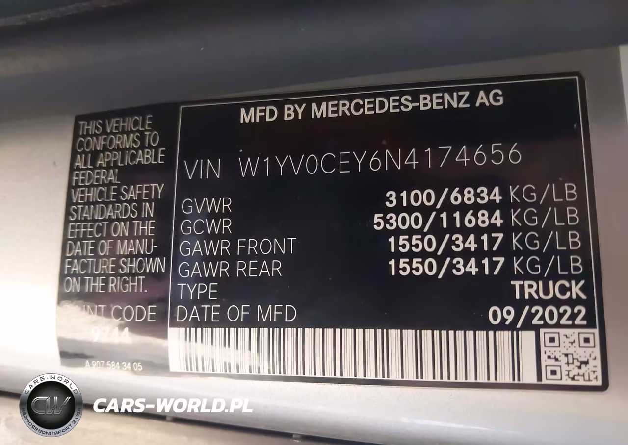 2022 Mercedes-Benz Metris VIN:W1YV0CEY6N4174656 - 9