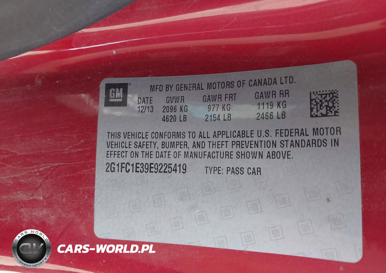 2014 Chevrolet Camaro 2Lt VIN:2G1FC1E39E9225419 - 9