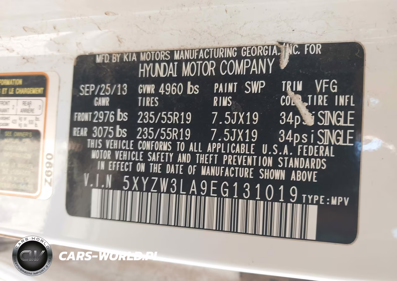 2014 Hyundai Santa Fe Sport 2.0L Turbo VIN:5XYZW3LA9EG131019 - 9