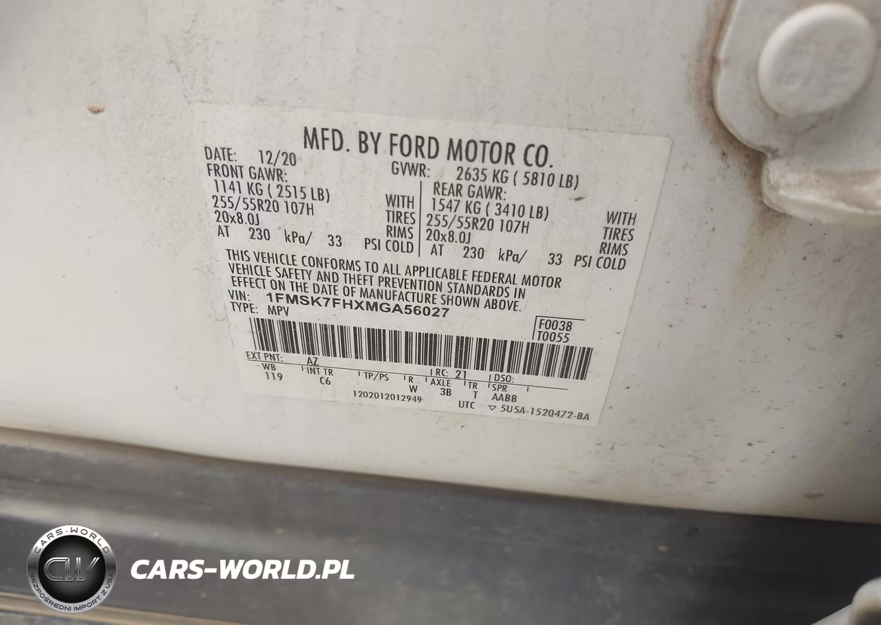 2021 Ford Explorer Limited VIN:1FMSK7FHXMGA56027 - 9