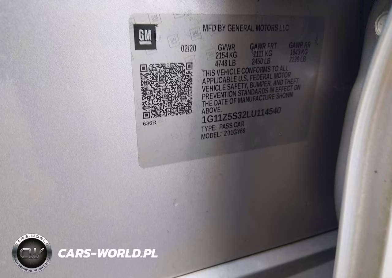 2020 Chevrolet Impala Fwd Lt VIN:1G11Z5S32LU114540 - 9