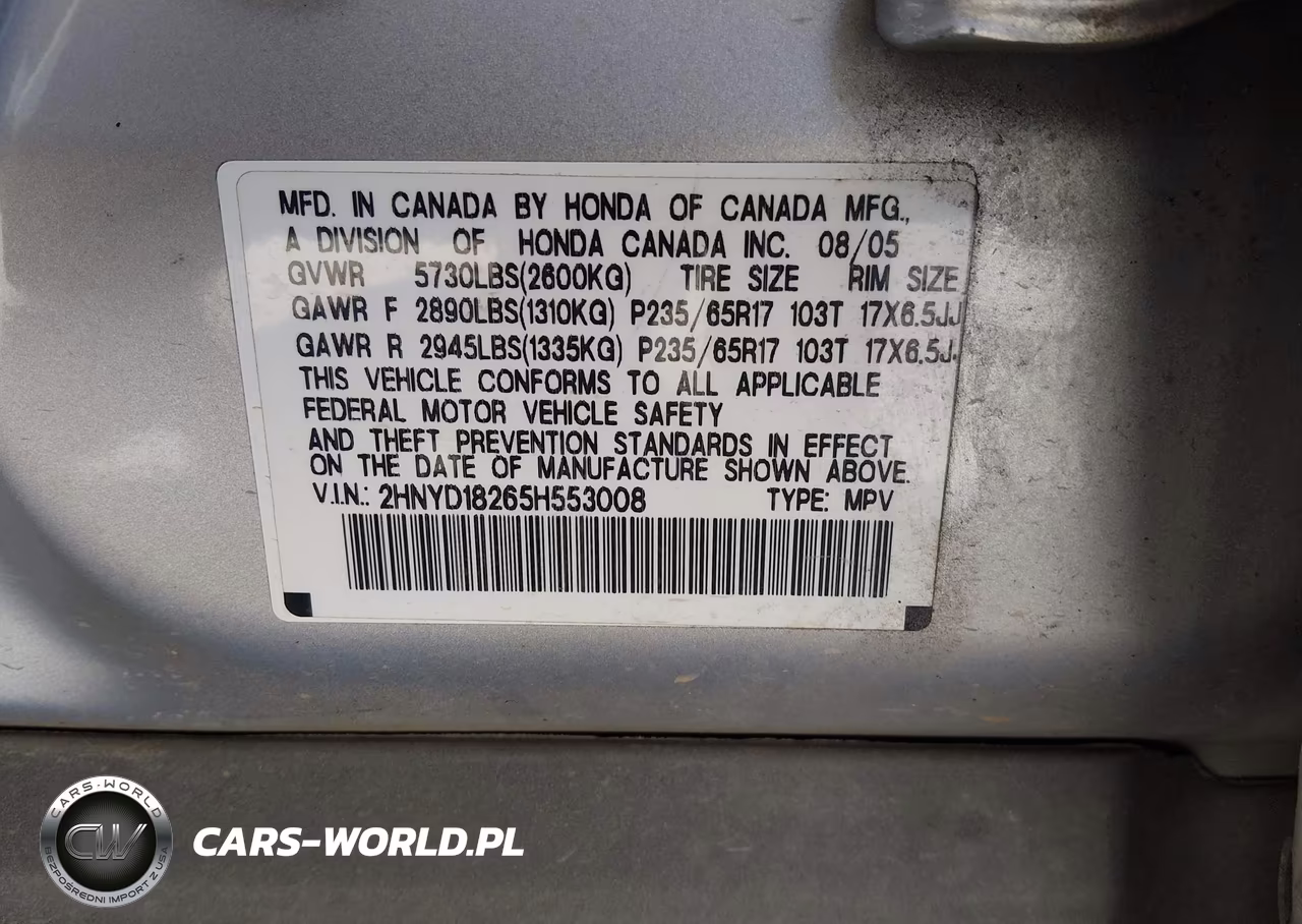 2005 Acura Mdx VIN:2HNYD18265H553008 - 9