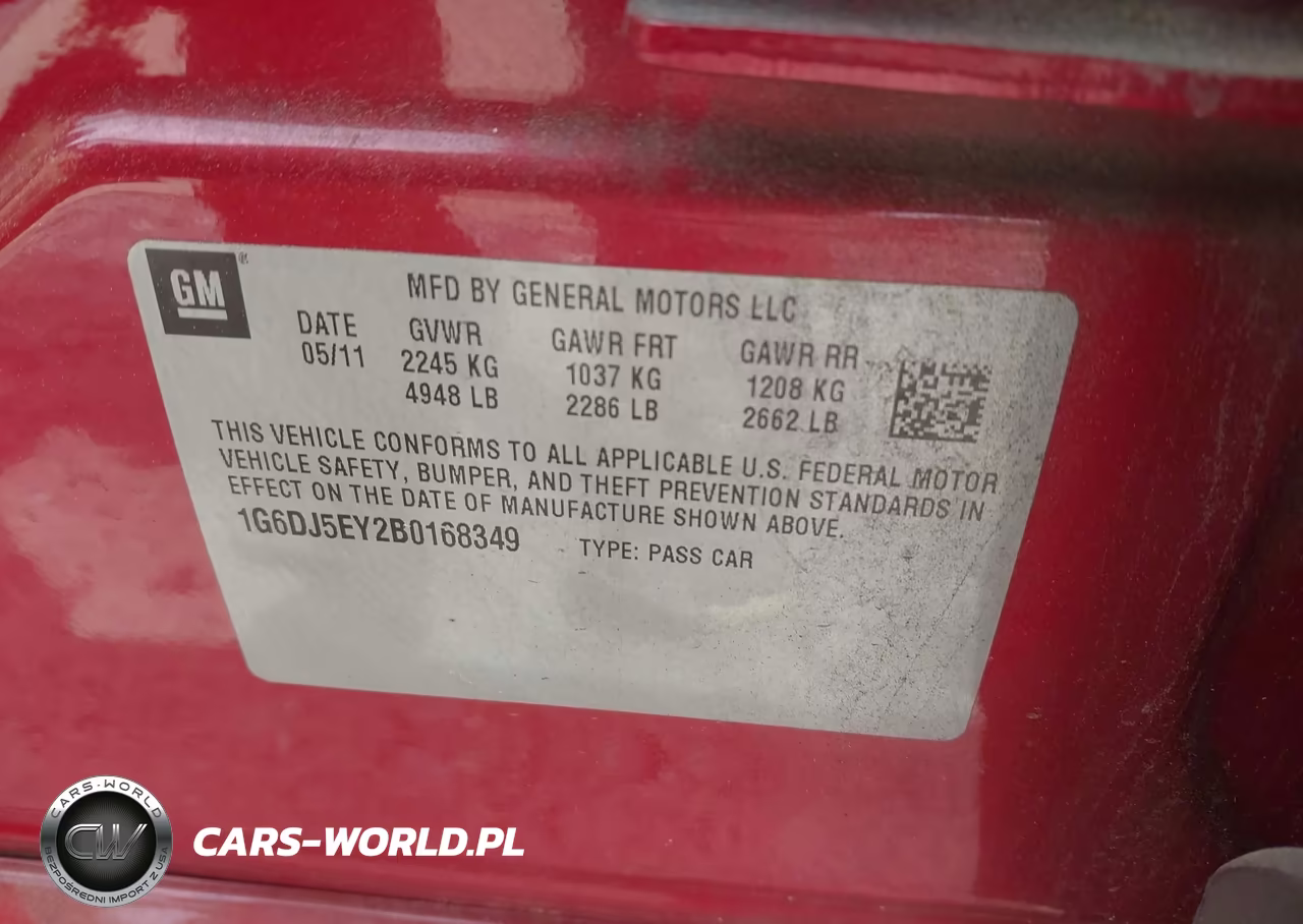 2011 Cadillac Cts Performance VIN:1G6DJ5EY2B0168349 - 9