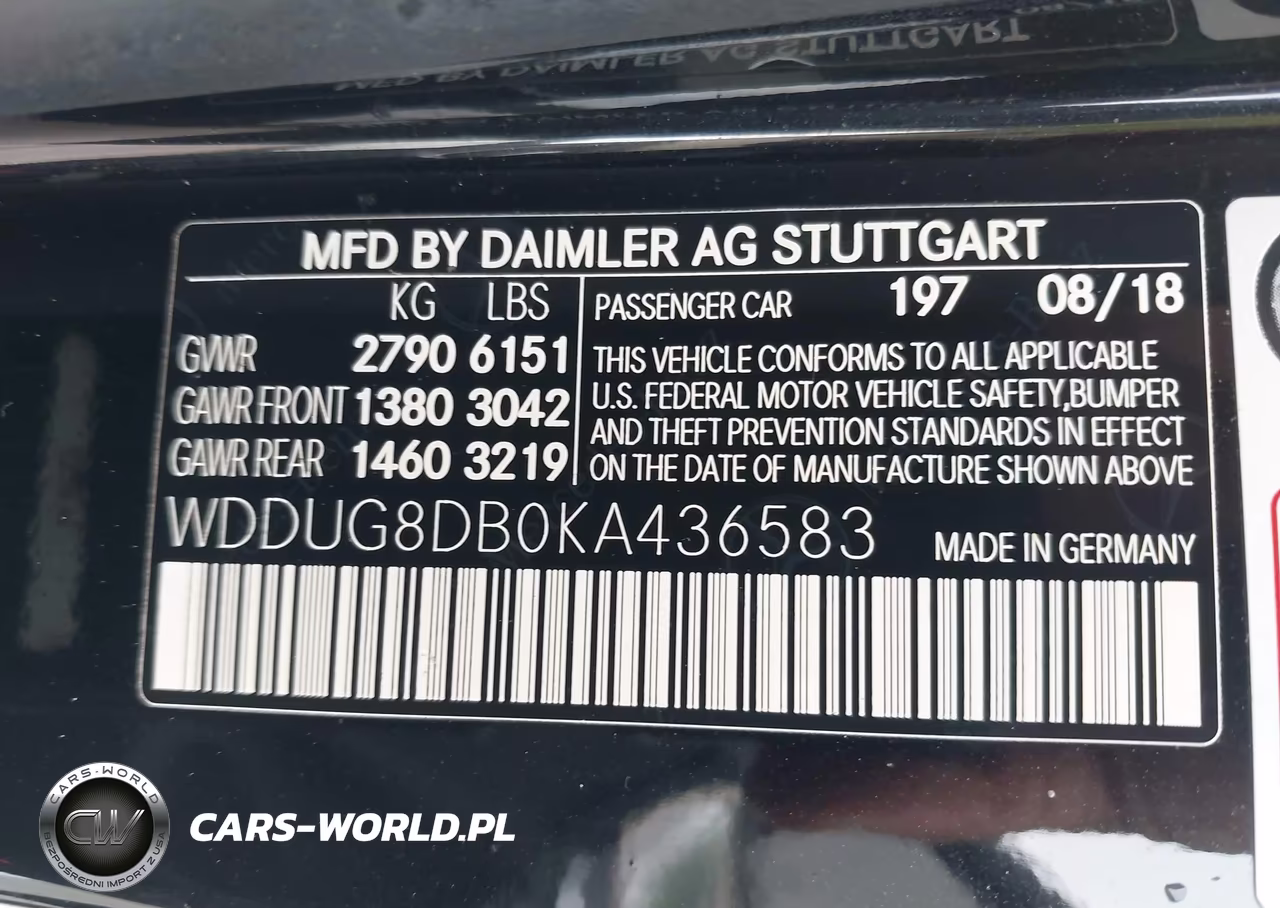 2019 Mercedes-Benz S 560 VIN:WDDUG8DB0KA436583 - 9