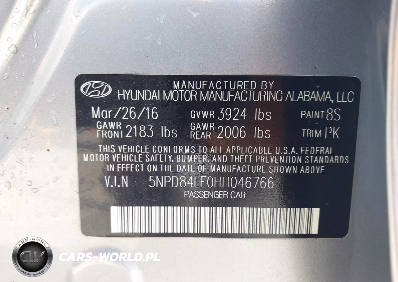 2017 Hyundai Elantra Se VIN:5NPD84LF0HH046766 - 9