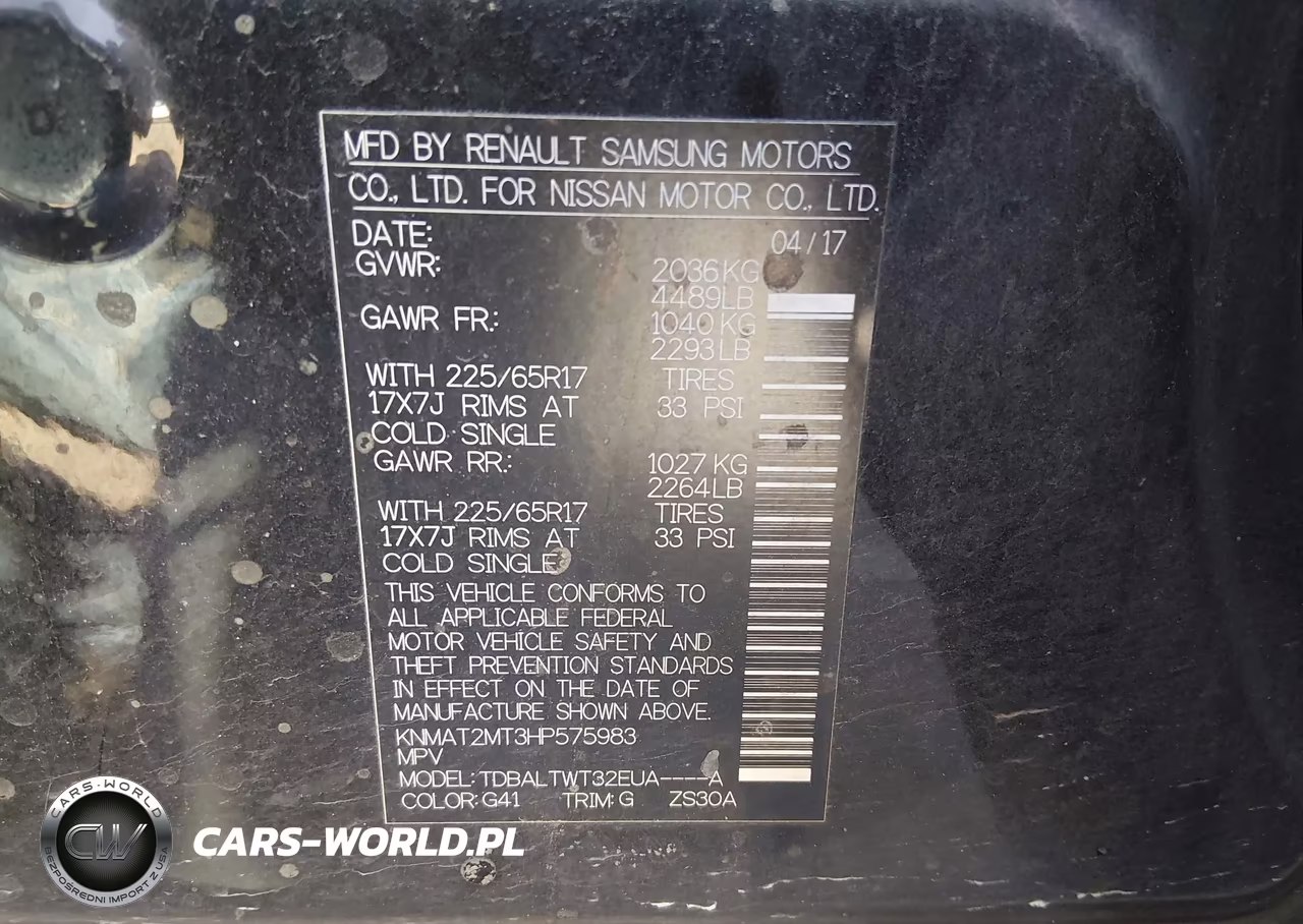 2017 Nissan Rogue Sv VIN:KNMAT2MT3HP575983 - 9