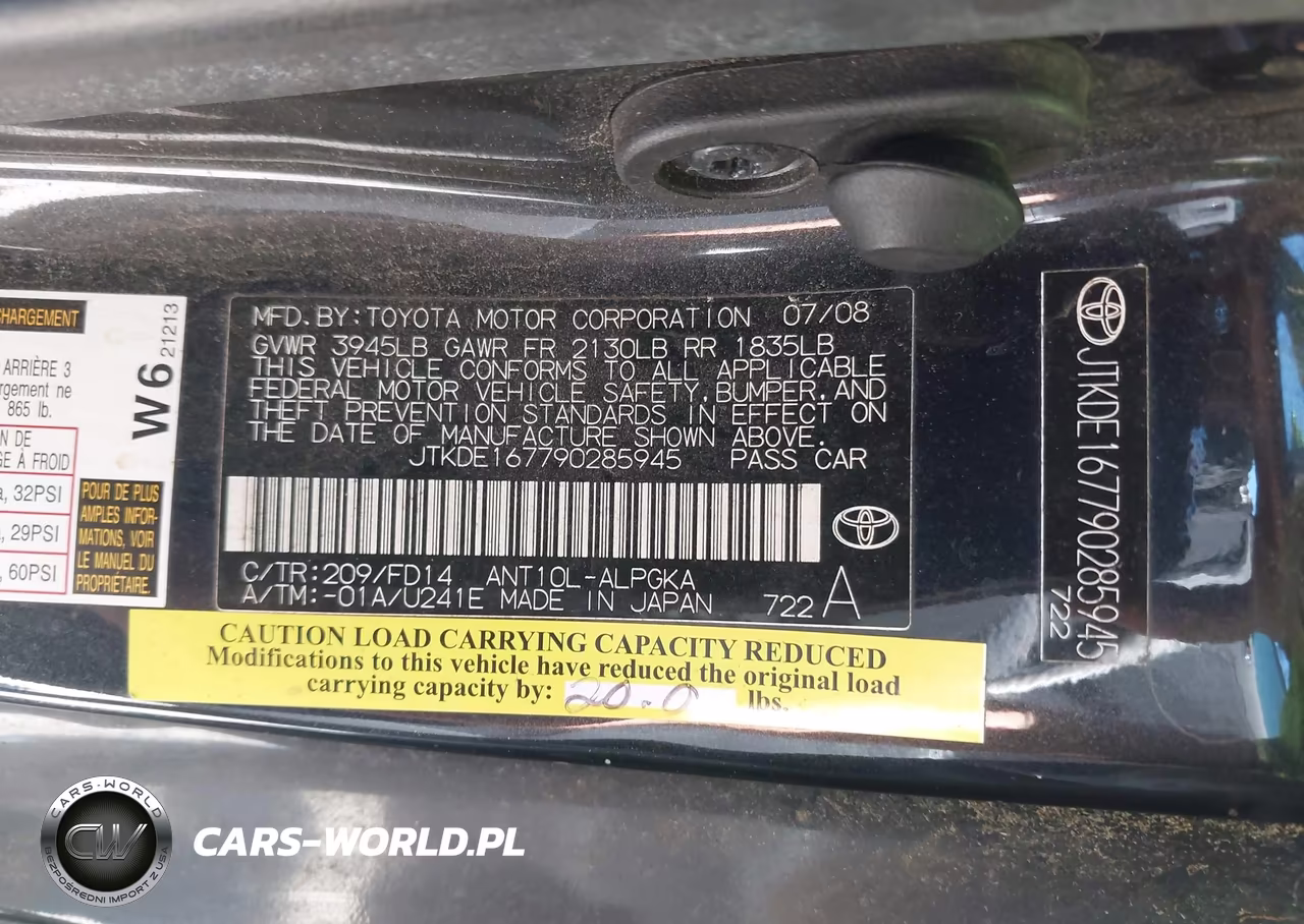2009 Scion Tc VIN:JTKDE167790285945 - 9