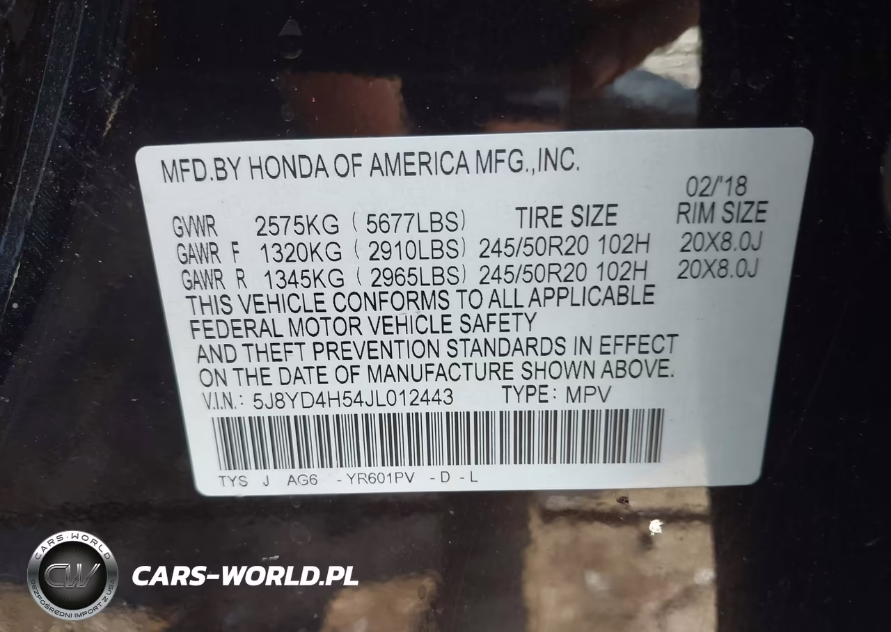 2018 Acura Mdx Technology Package Acurawatch Plus Pkg VIN:5J8YD4H54JL012443 - 9