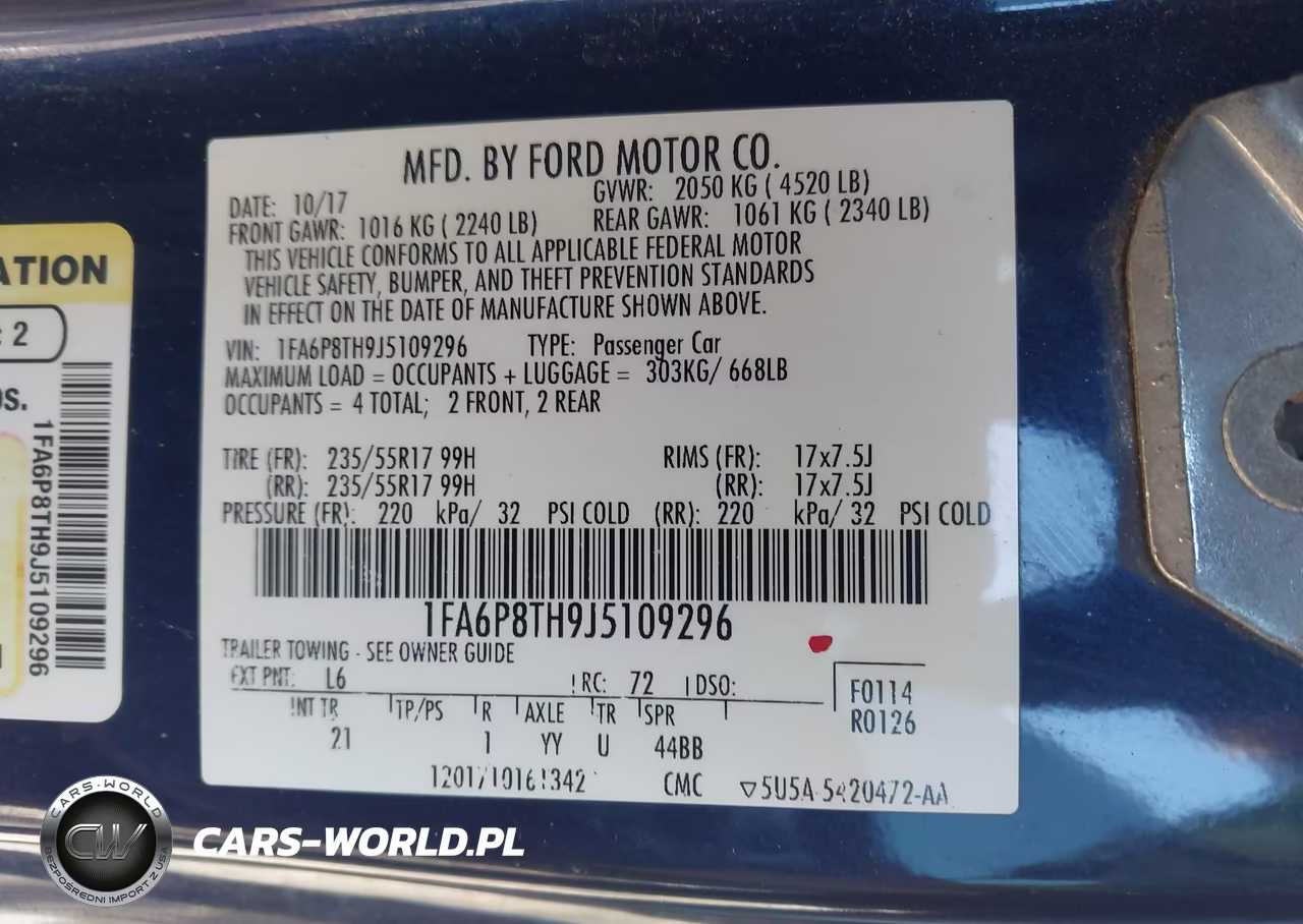 2018 Ford Mustang Ecoboost VIN:1FA6P8TH9J5109296 - 9