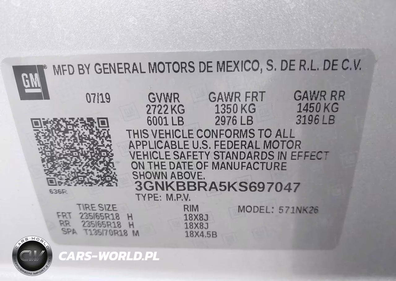2019 Chevrolet Blazer VIN:3GNKBBRA5KS697047 - 9