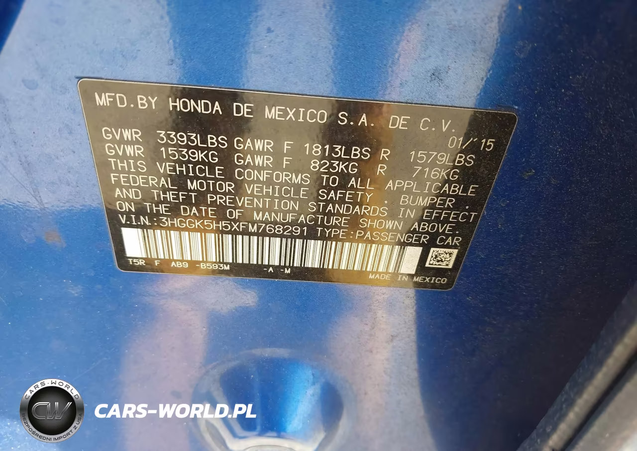 2015 Honda Fit Lx VIN:3HGGK5H5XFM768291 - 9