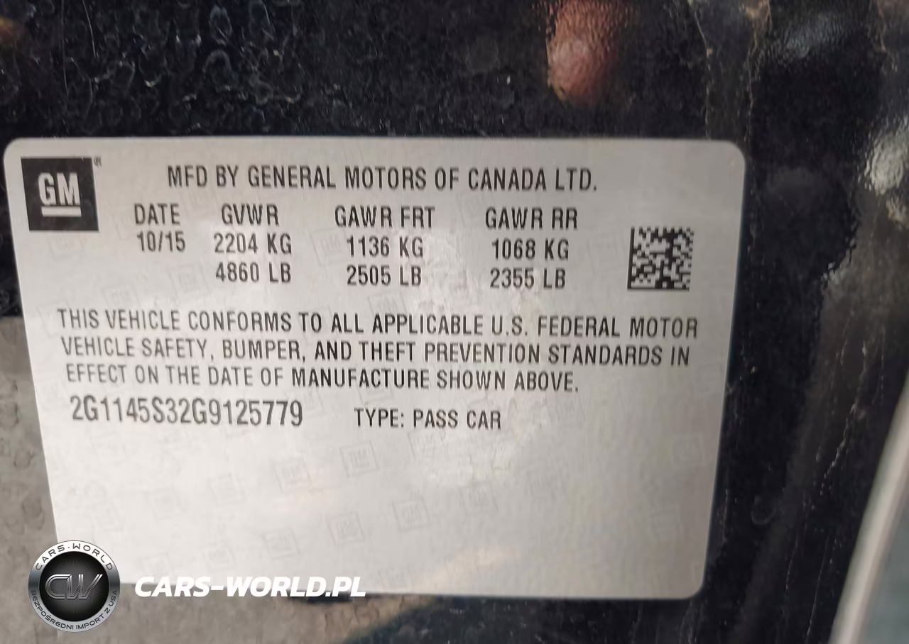 2016 Chevrolet Impala 2Lz VIN:2G1145S32G9125779 - 9