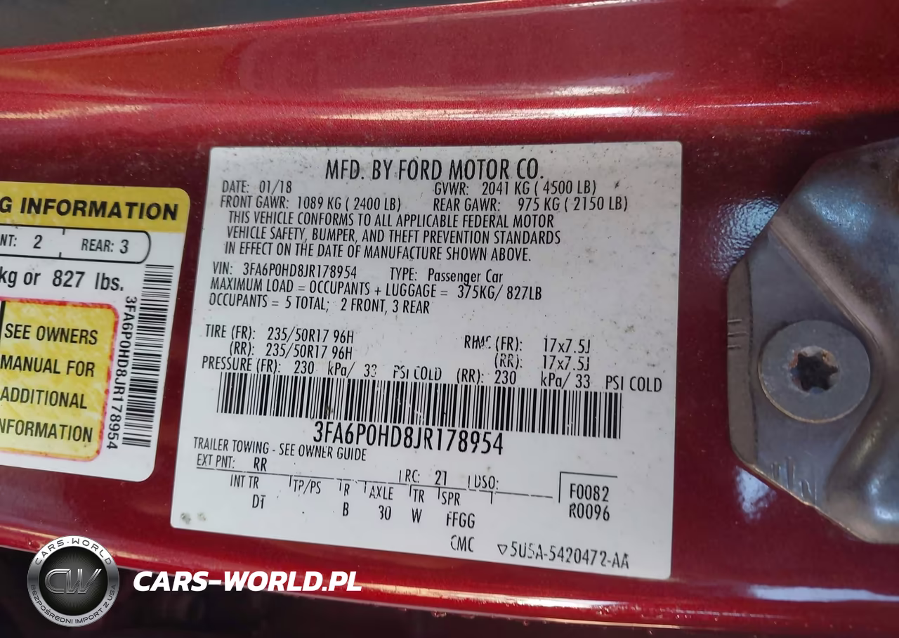 2018 Ford Fusion Se VIN:3FA6P0HD8JR178954 - 9