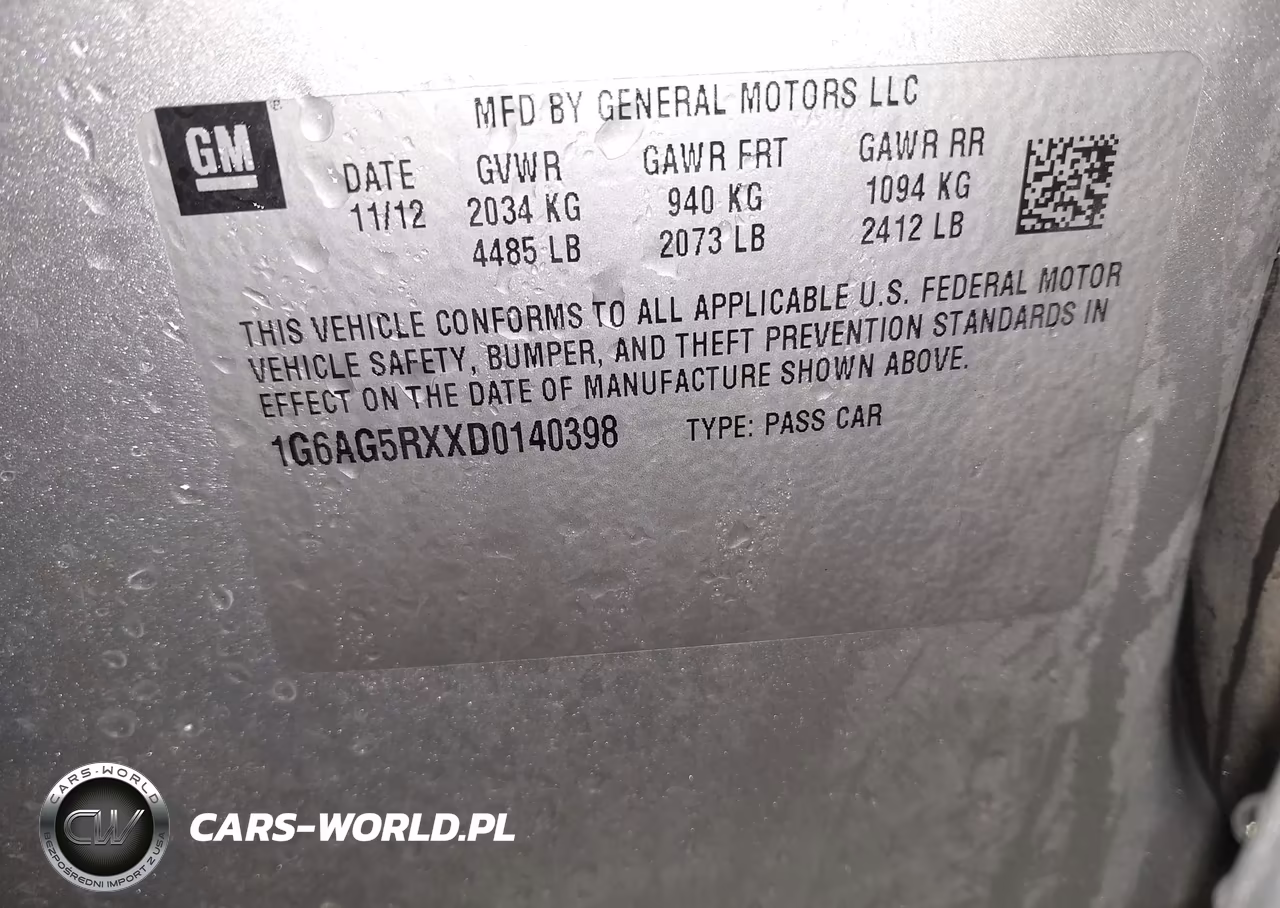 2013 Cadillac Ats Standard VIN:1G6AG5RXXD0140398 - 9