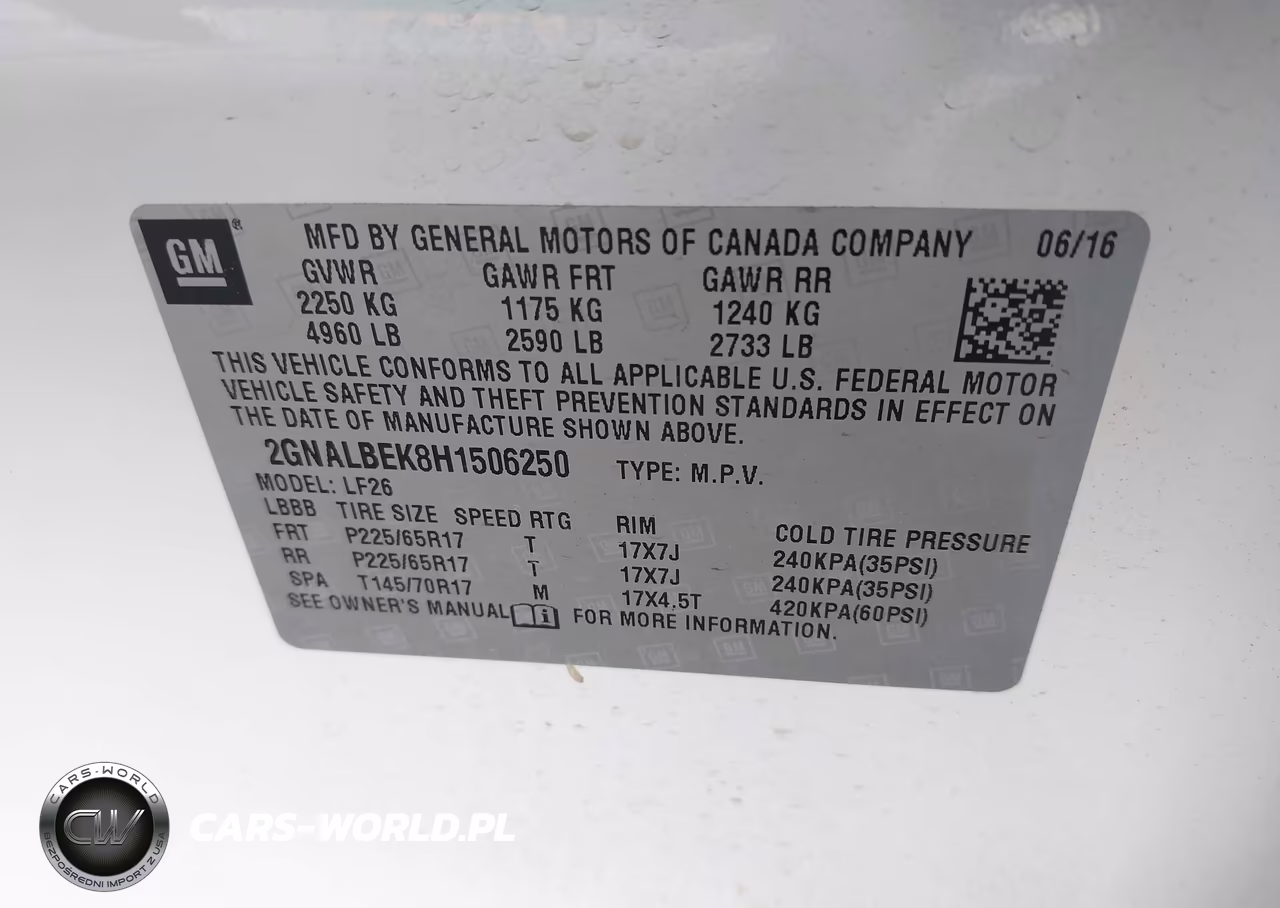 2017 Chevrolet Equinox Ls VIN:2GNALBEK8H1506250 - 9