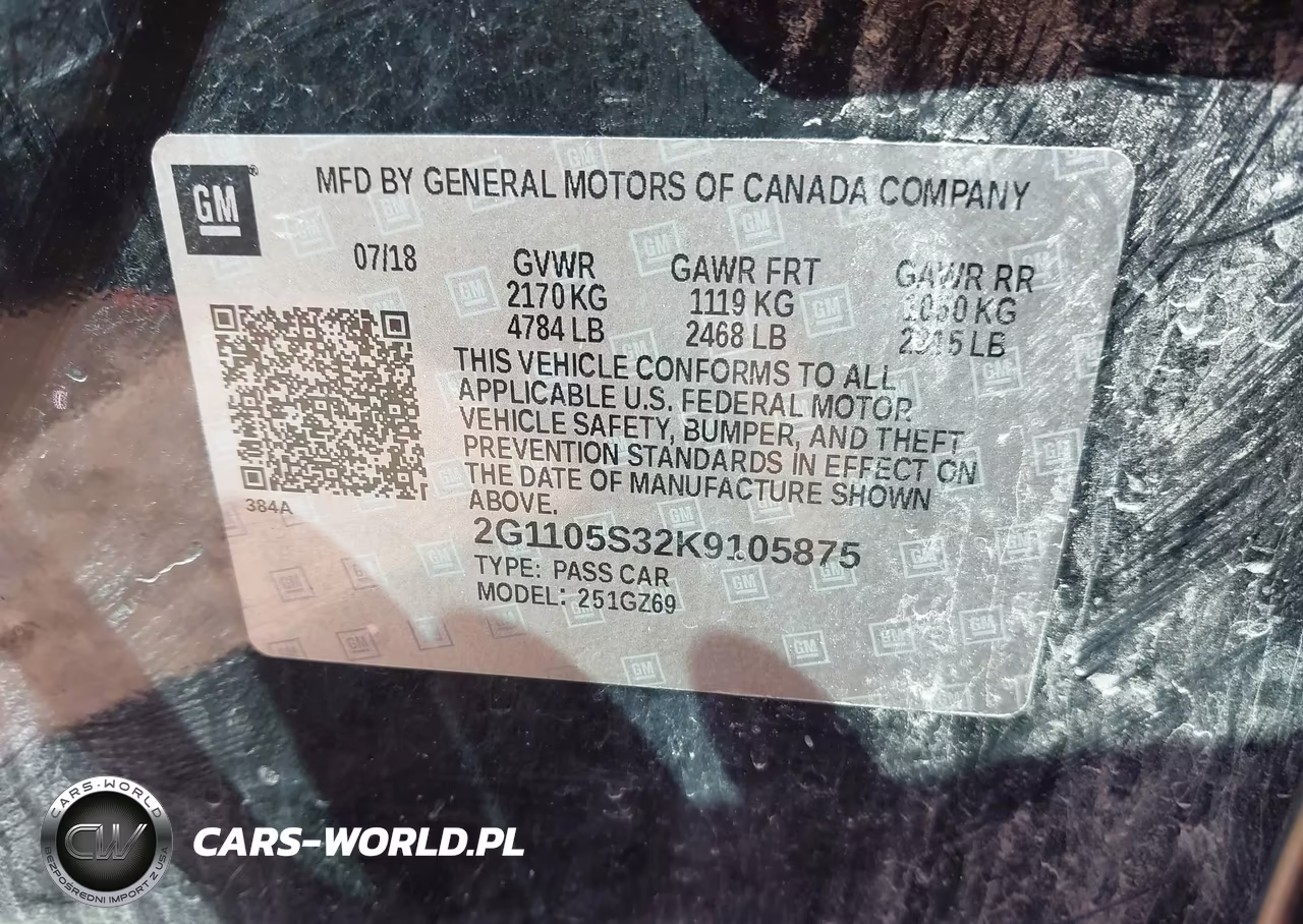 2019 Chevrolet Impala Premier VIN:2G1105S32K9105875 - 9