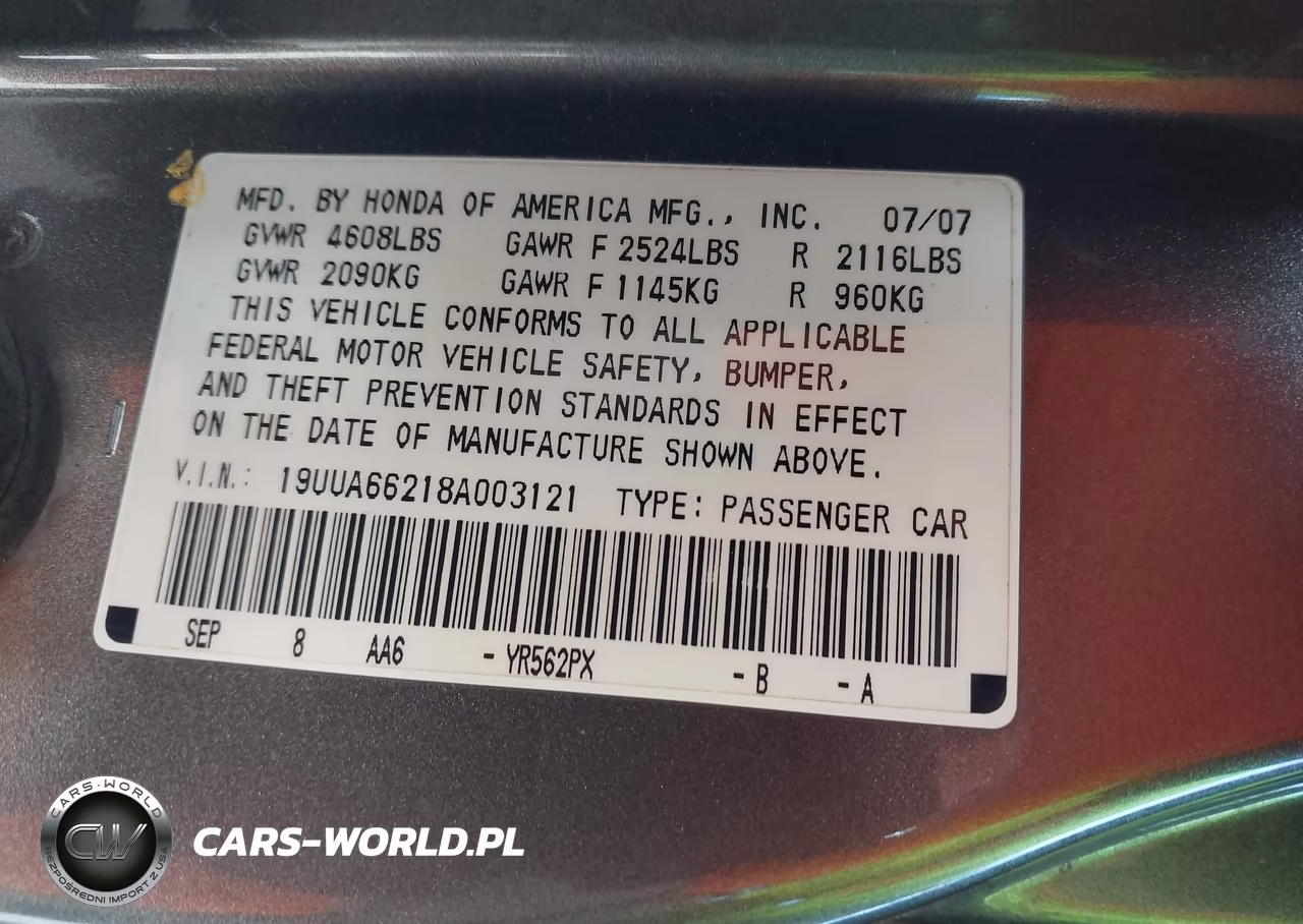 2008 Acura Tl 3.2 VIN:19UUA66218A003121 - 9