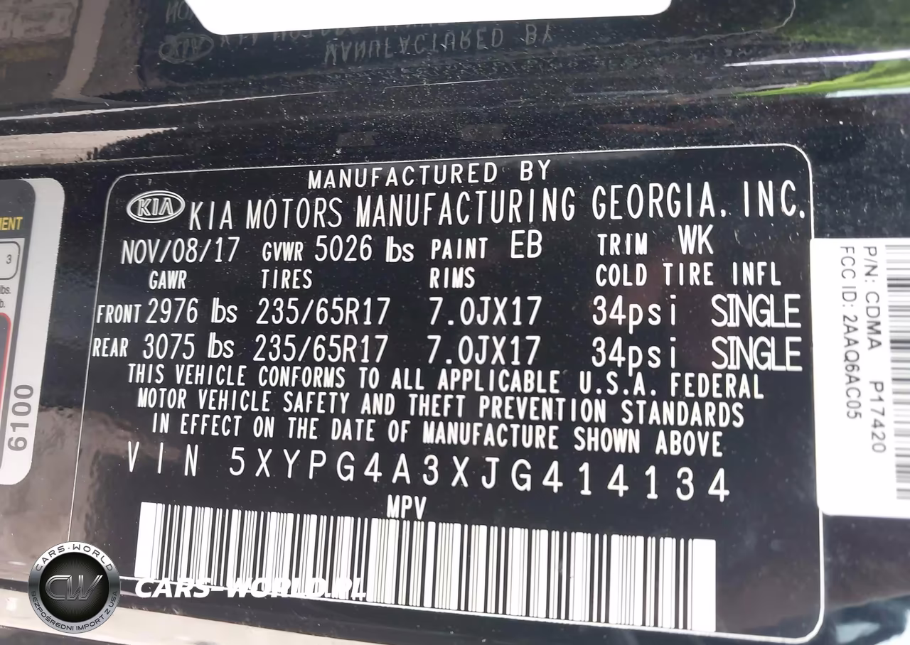 2018 Kia Sorento 2.4L L VIN:5XYPG4A3XJG414134 - 9