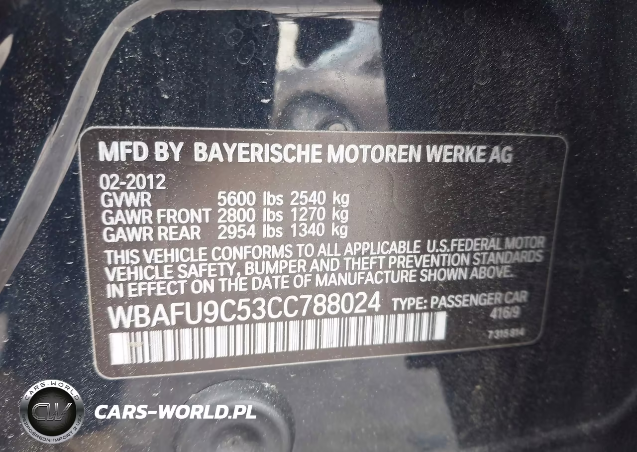2012 BMW 550I xDrive VIN:WBAFU9C53CC788024 - 9