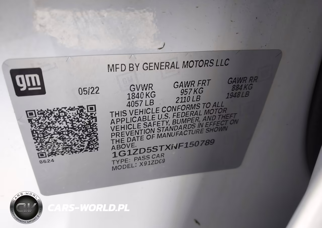2022 Chevrolet Malibu Fwd Lt VIN:1G1ZD5STXNF150789 - 9