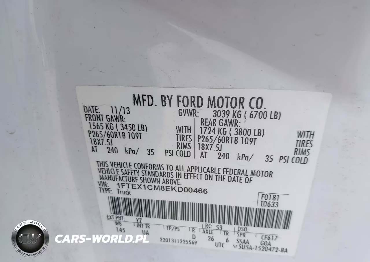 2014 Ford F-150 Xlt VIN:1FTEX1CM8EKD00466 - 9