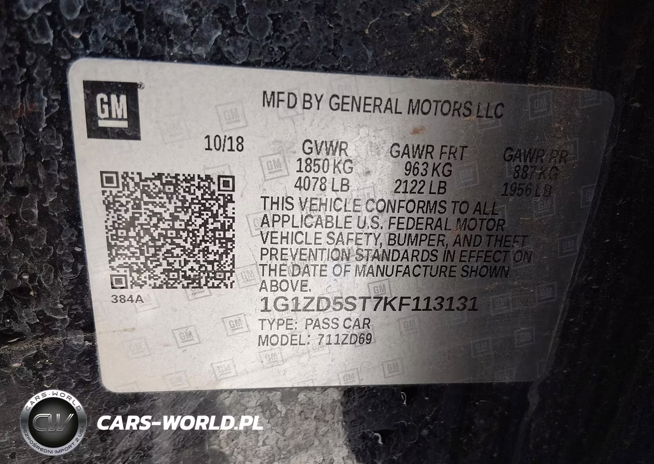 2019 Chevrolet Malibu Lt VIN:1G1ZD5ST7KF113131 - 9