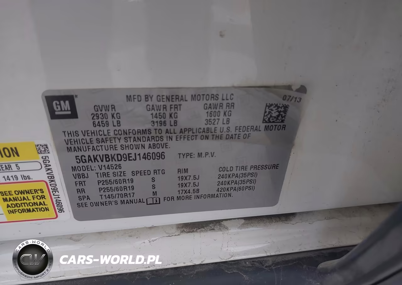 2014 Buick Enclave Leather VIN:5GAKVBKD9EJ146096 - 9