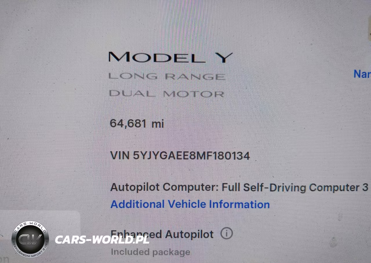 2021 Tesla Model Y Long Range Dual Motor All-Wheel Drive VIN:5YJYGAEE8MF180134 - 7