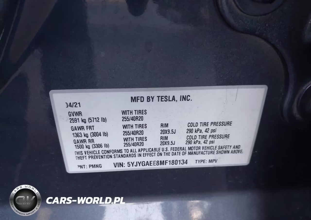 2021 Tesla Model Y Long Range Dual Motor All-Wheel Drive VIN:5YJYGAEE8MF180134 - 9