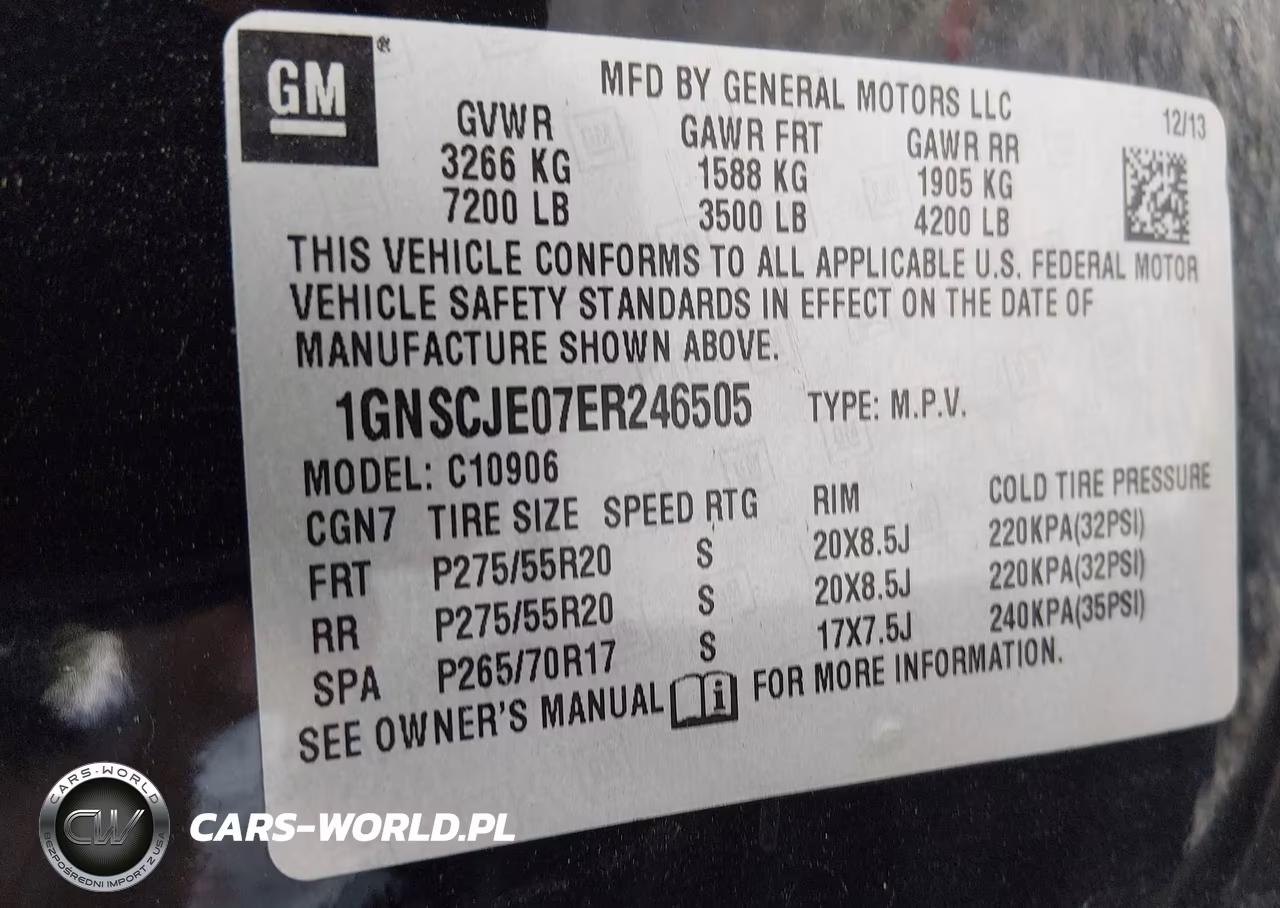 2014 Chevrolet Suburban 1500 Lt VIN:1GNSCJE07ER246505 - 9