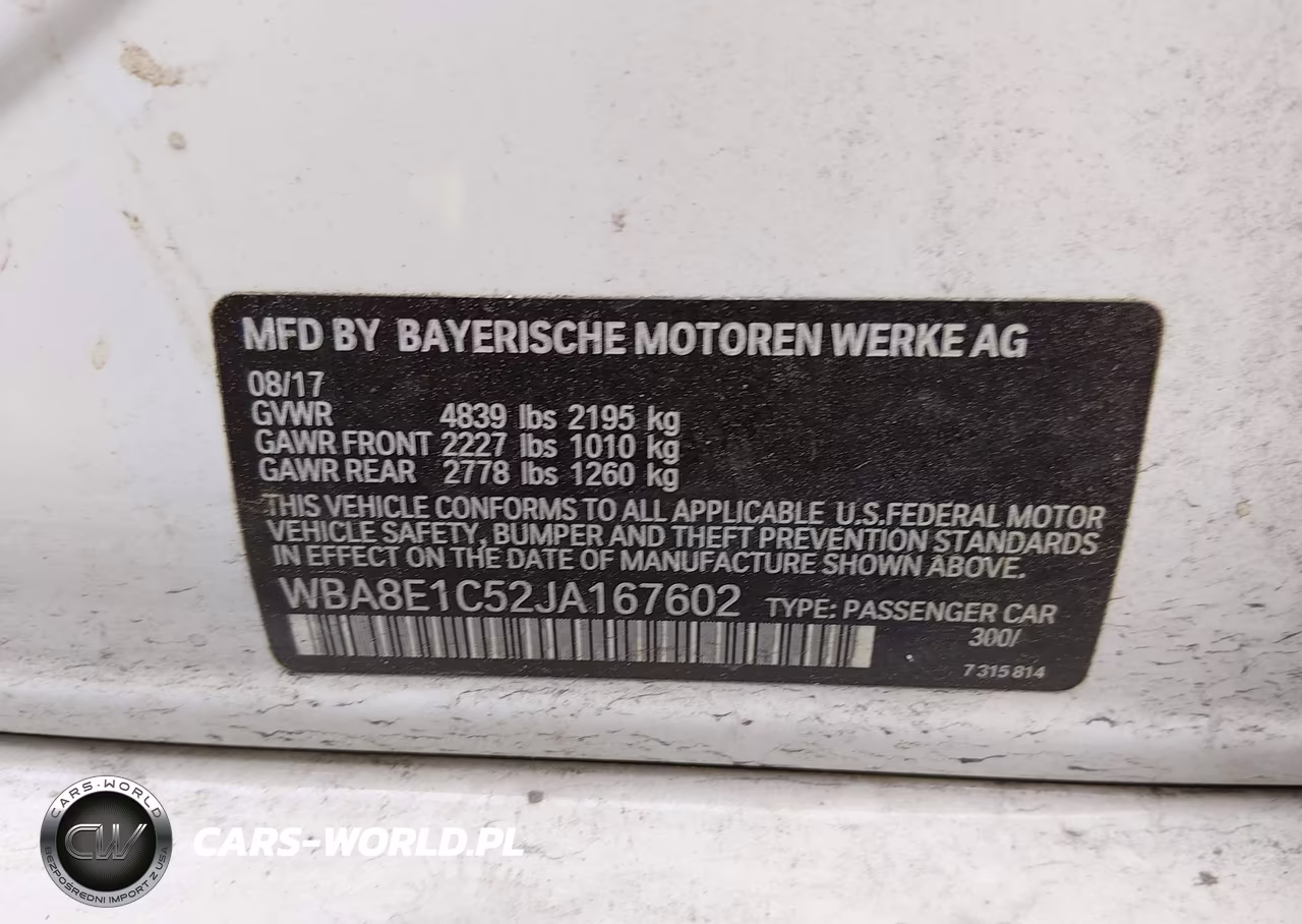 2018 BMW 330E Iperformance VIN:WBA8E1C52JA167602 - 9