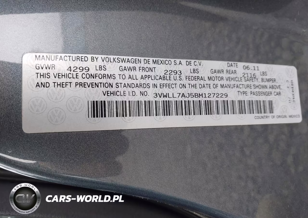 2011 Volkswagen Jetta 2.0L Tdi VIN:3VWLL7AJ5BM127229 - 9