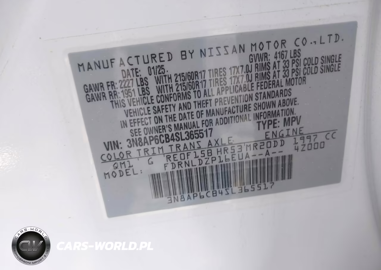 2025 Nissan Kicks Sv Intelligent Awd VIN:3N8AP6CB4SL365517 - 9