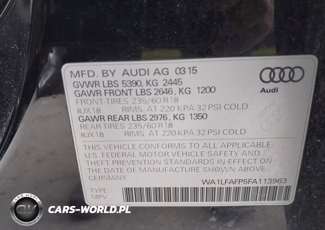 2015 Audi Q5 2.0T Premium VIN:WA1LFAFP5FA113963 - 9