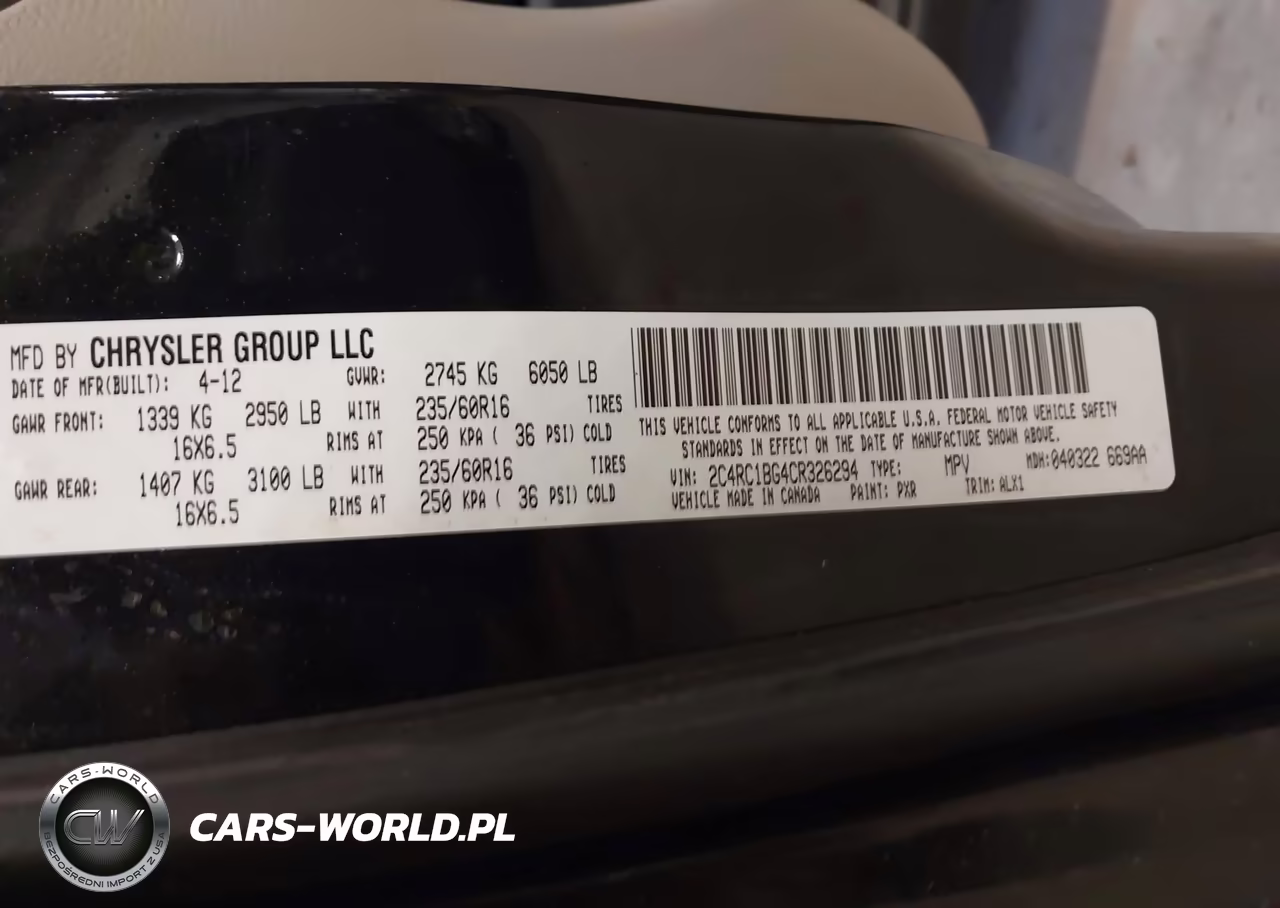 2012 Chrysler Town & Country Touring VIN:2C4RC1BG4CR326294 - 9