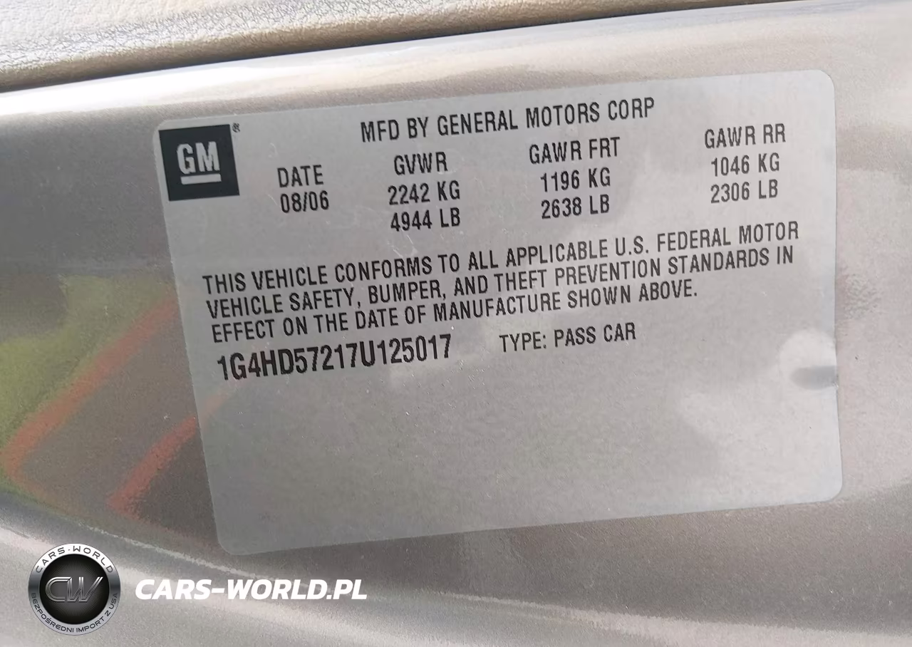 2007 Buick Lucerne Cxl VIN:1G4HD57217U125017 - 9