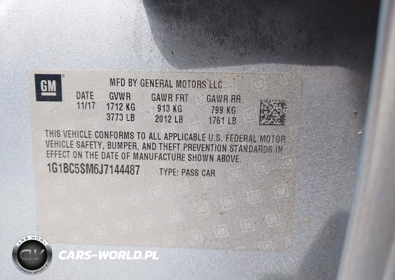 2018 Chevrolet Cruze Ls Auto VIN:1G1BC5SM6J7144487 - 9