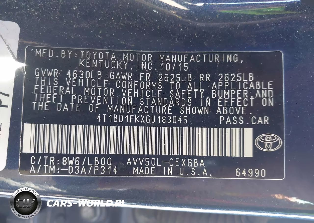 2016 Toyota Camry Hybrid Xle VIN:4T1BD1FKXGU183045 - 9