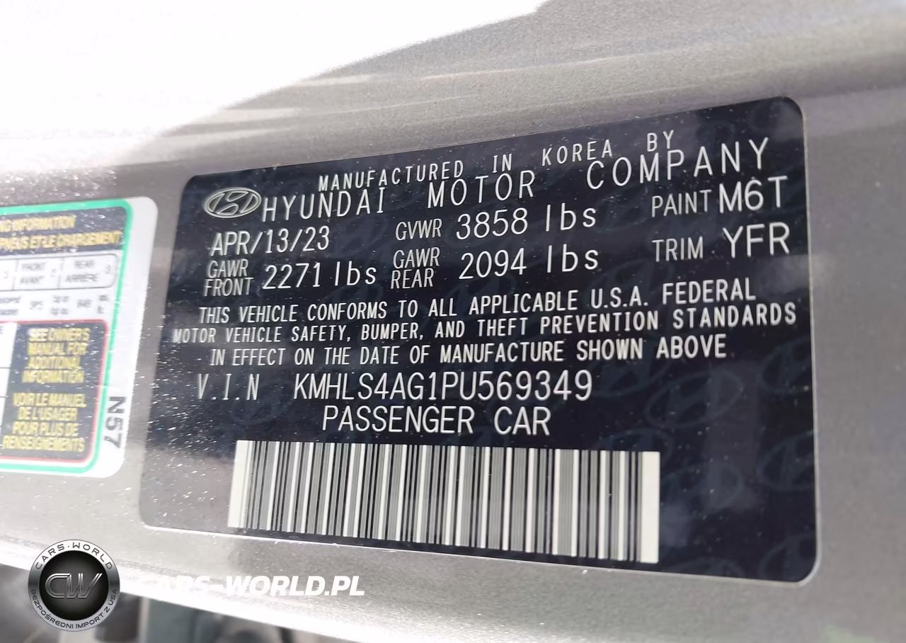 2023 Hyundai Elantra Sel VIN:KMHLS4AG1PU569349 - 9