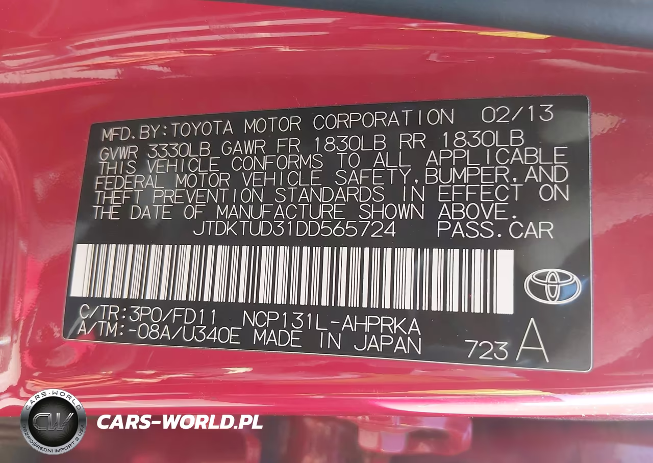 2013 Toyota Yaris Se VIN:JTDKTUD31DD565724 - 9