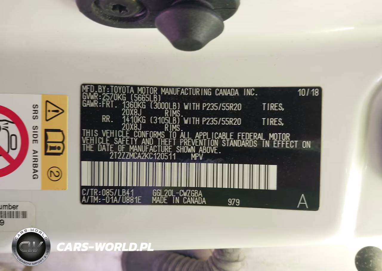 2019 Lexus Rx 350 VIN:2T2ZZMCA2KC120511 - 9
