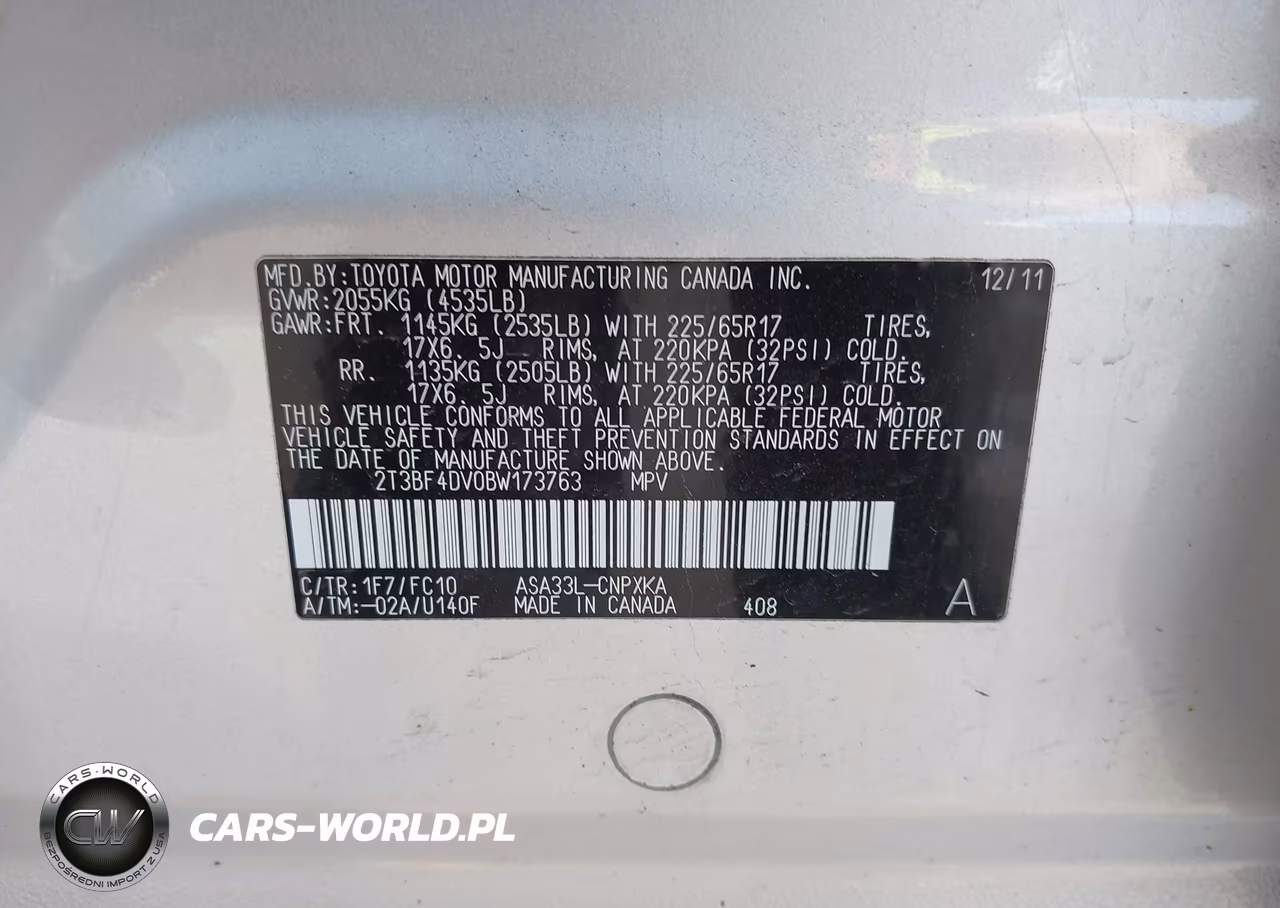 2011 Toyota Rav4 VIN:2T3BF4DV0BW173763 - 9