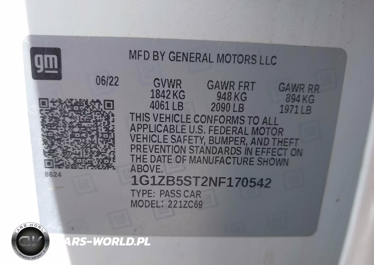 2022 Chevrolet Malibu Fwd Ls VIN:1G1ZB5ST2NF170542 - 9