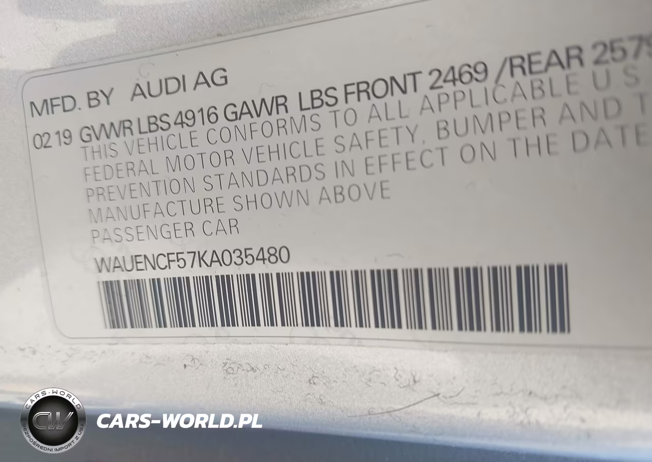 2019 Audi A5 45 Premium VIN:WAUENCF57KA035480 - 9