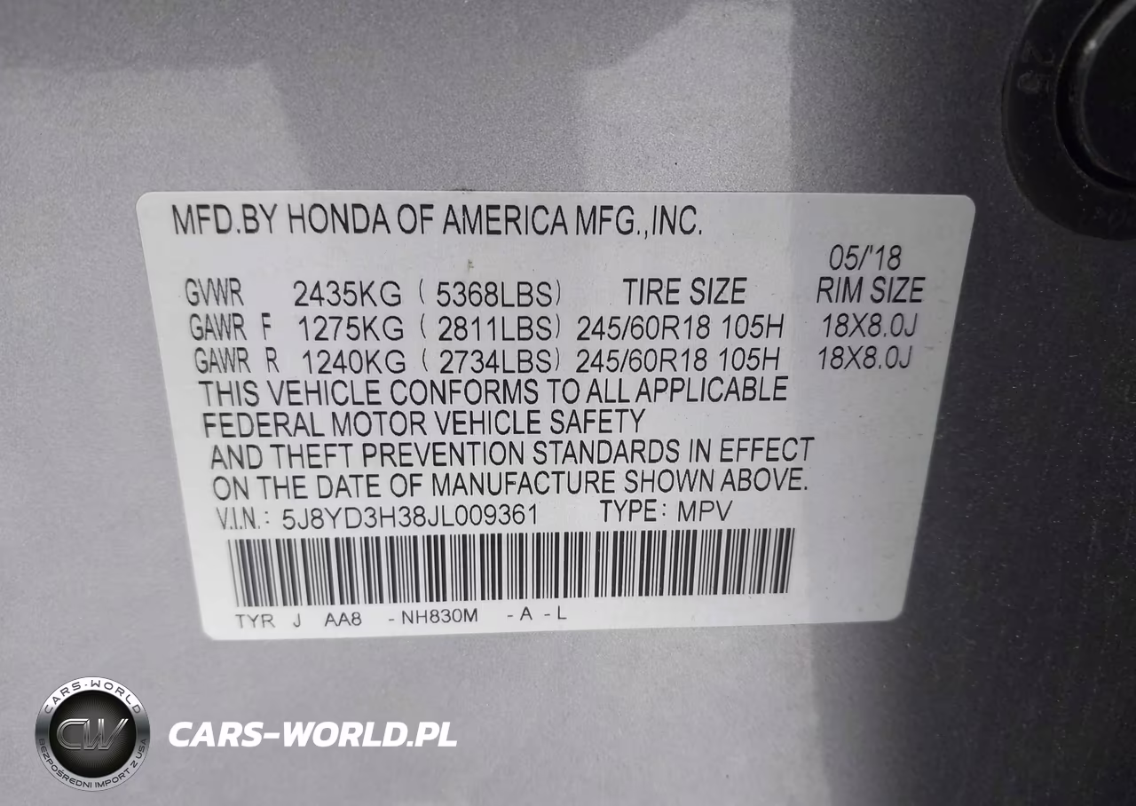 2018 Acura Mdx VIN:5J8YD3H38JL009361 - 9