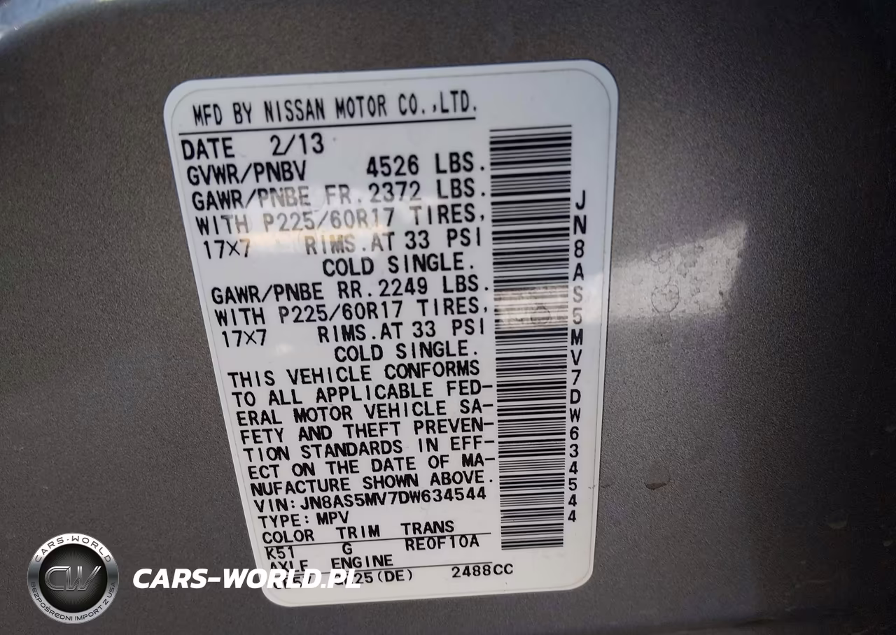 2013 Nissan Rogue Sv VIN:JN8AS5MV7DW634544 - 9