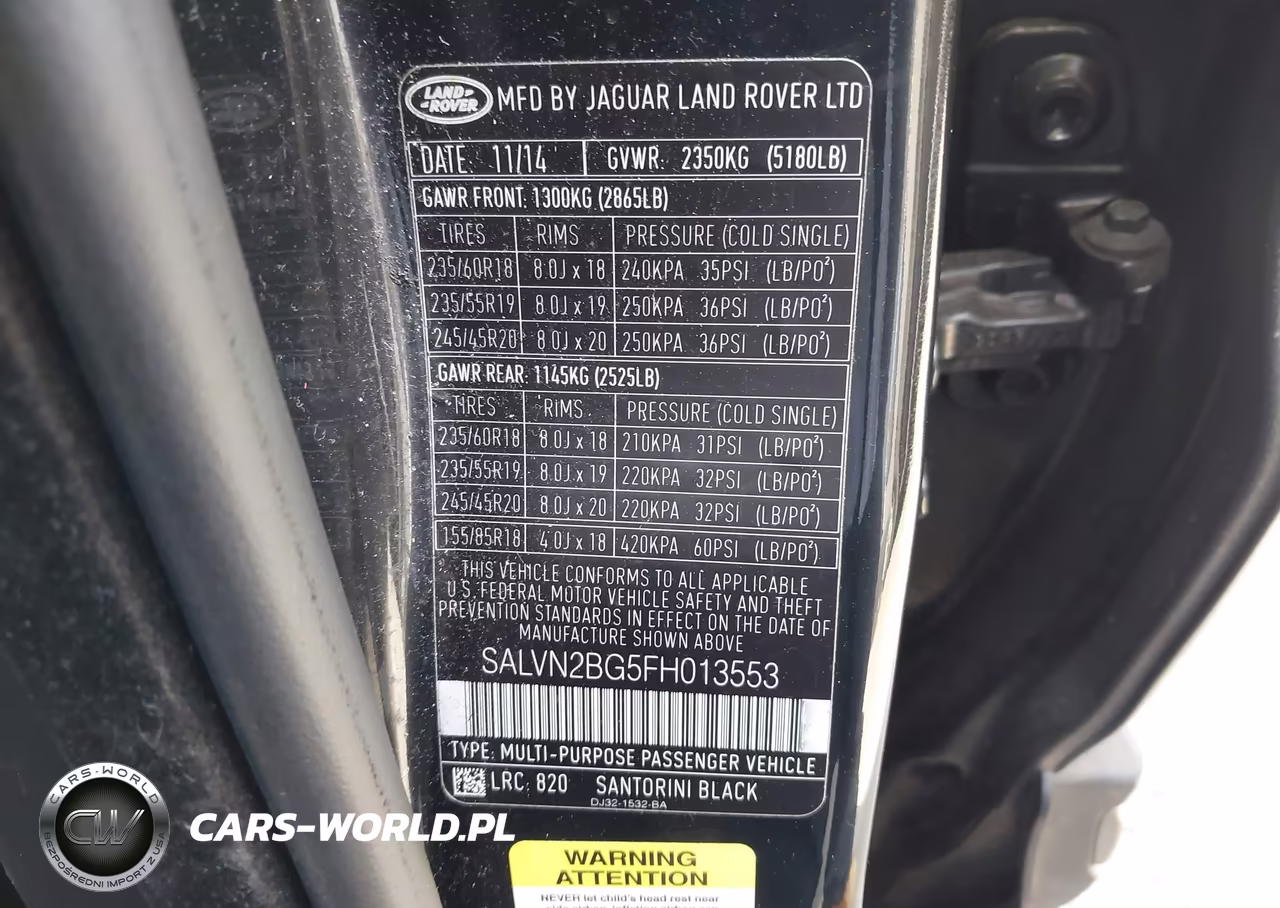 2015 Land Rover Range Rover Evoque Pure VIN:SALVN2BG5FH013553 - 9