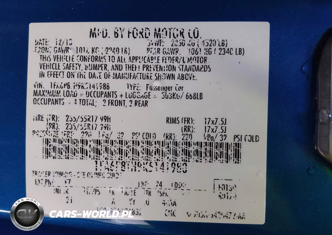2019 Ford Mustang Ecoboost VIN:1FA6P8TH9K5141988 - 9