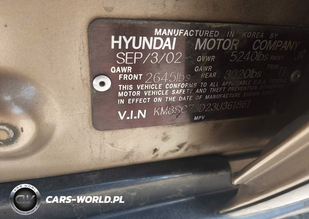 2003 Hyundai Santa Fe Gls-Lx VIN:KM8SC73D23U361861 - 9